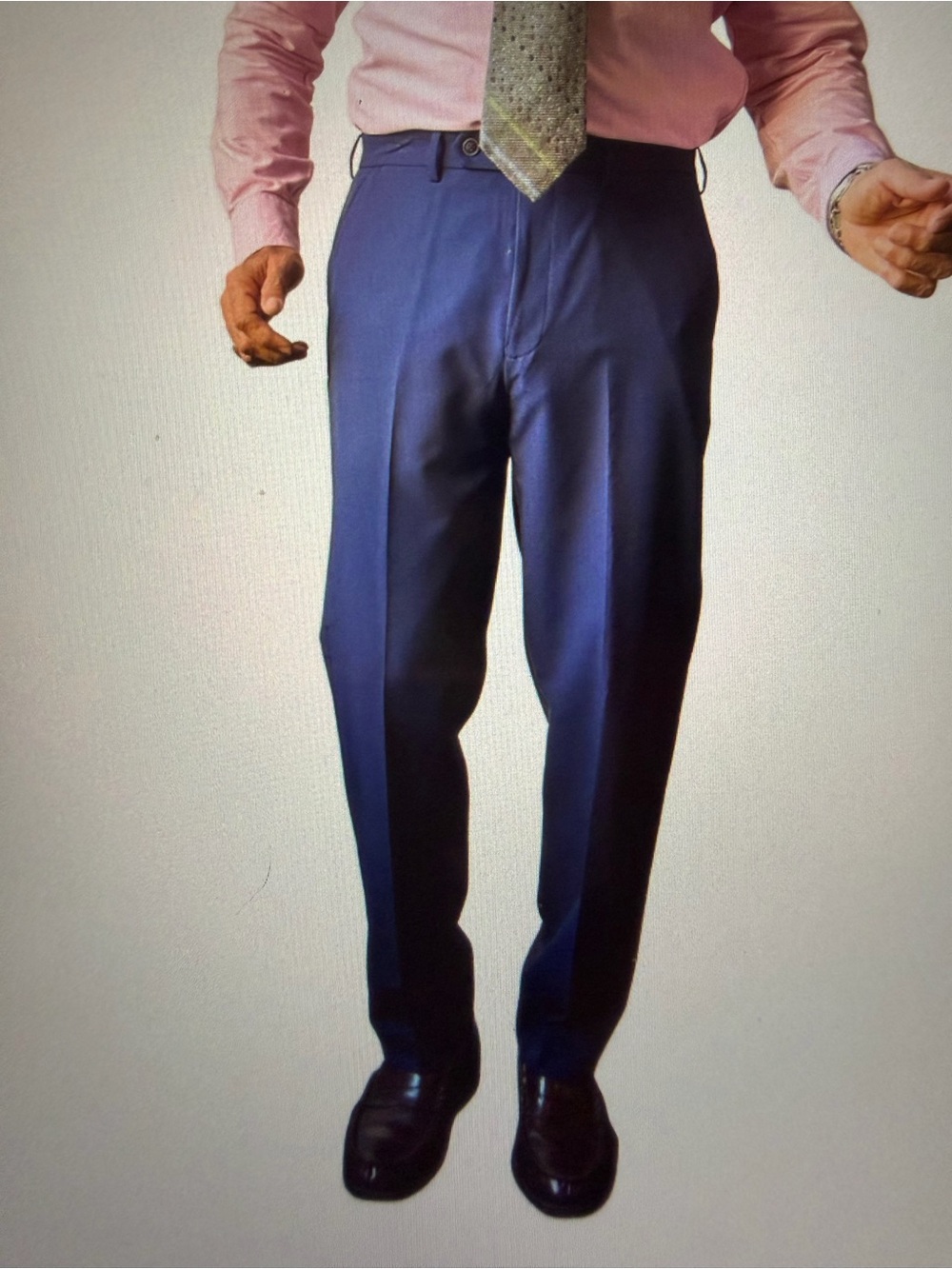 NWT Men’s Nautica Stretch Dress Pants in Deep Navy with pin striped black